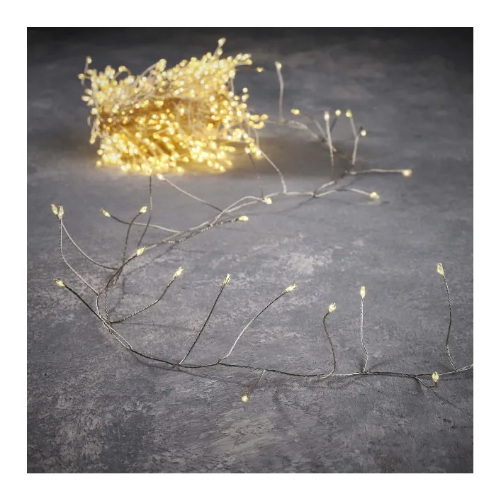 Гірлянда Luca Lighting кластер срібна струна, 15 м, теплий білий (8718861852677)