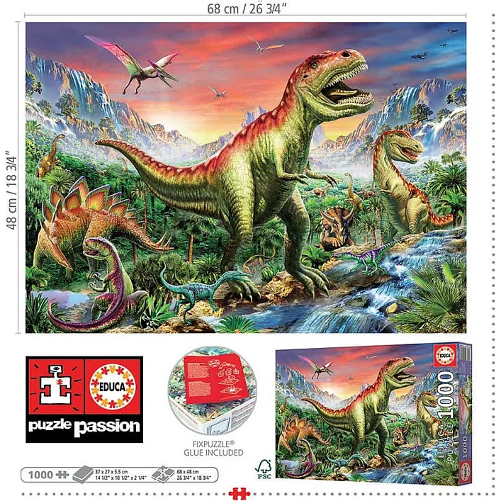 Пазл Educa Jurassic Forest 1000 елементів (6337608)