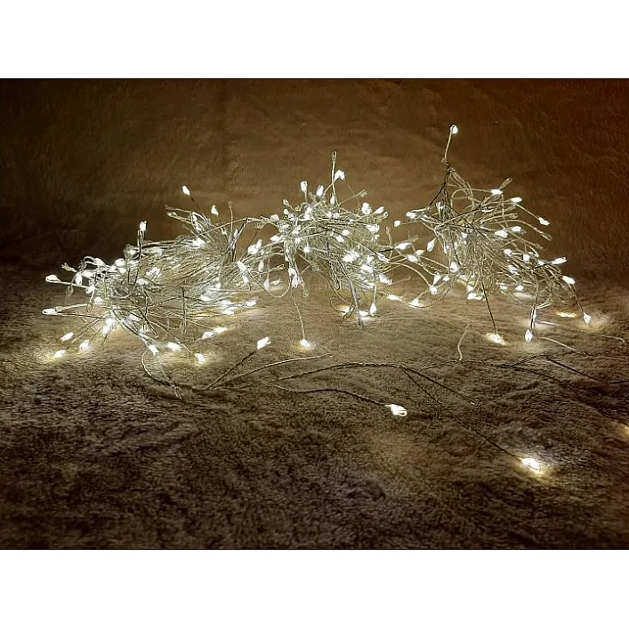 Гірлянда Luca Lighting кластер срібна струна, 15 м, теплий білий (8718861852677)