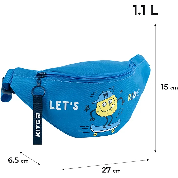 Сумка-бананка Kite Let's Ride Синя (K24-2577-2)