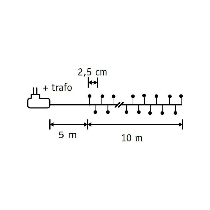 Гірлянда Luca Lighting кластер срібна струна, 15 м, теплий білий (8718861852677)