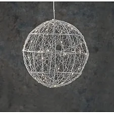 Украшение декоративное Luca Lighting Шар Серебряный D25 см 30 led (8718861660951)