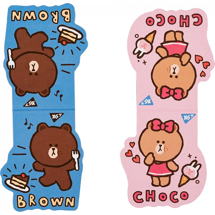 Закладки для книг Yes магнітні Line Friends Brown and Choco, 2шт (708106)