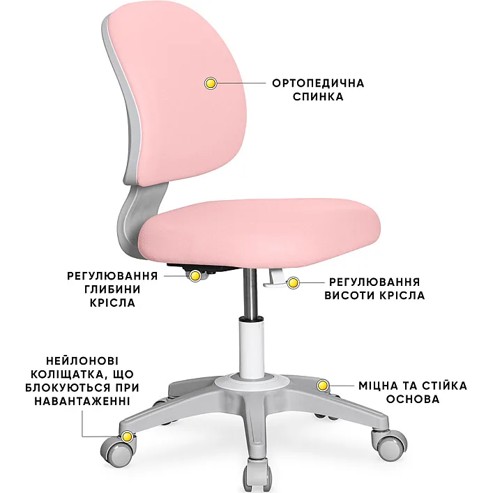 Дитяче крісло Evo-kids Limpi Pink (Y-212 KP)