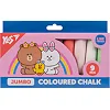 Крейда Yes кольорова Line Friends 9 шт JUMBO (400502)