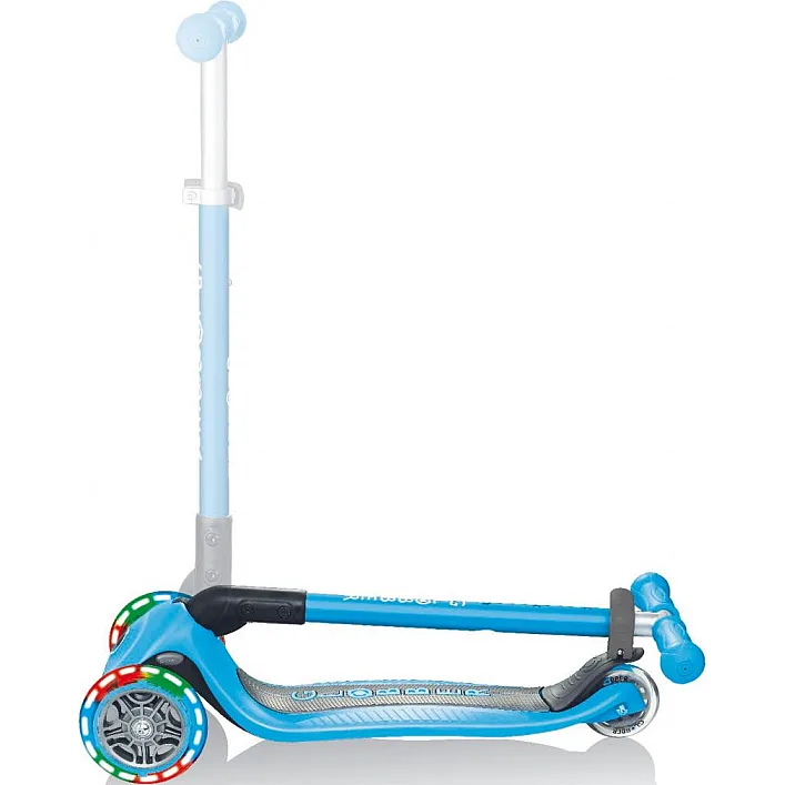 Самокат Globber Primo Foldable Lights Led голубой (432-101-2)