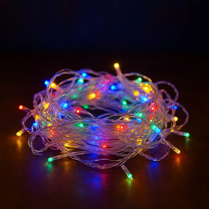 Гірлянда ColorWay LED 200 20 м (8 режимів) різнокольорова (прозорий кабель) USB (CW-G-200L20UTMC)