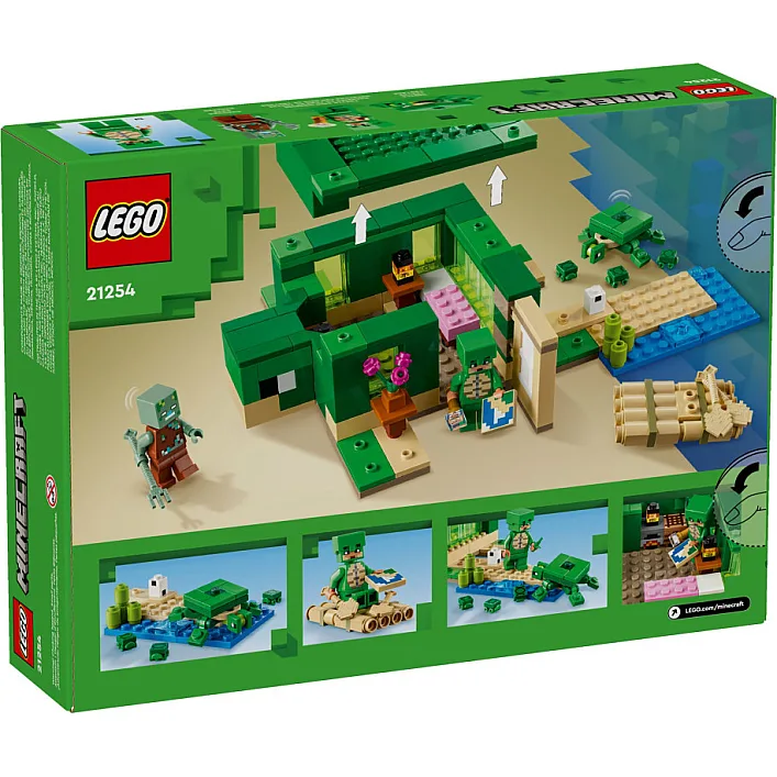 Конструктор LEGO Minecraft Пляжный дом в форме черепахи 234 деталей (21254)