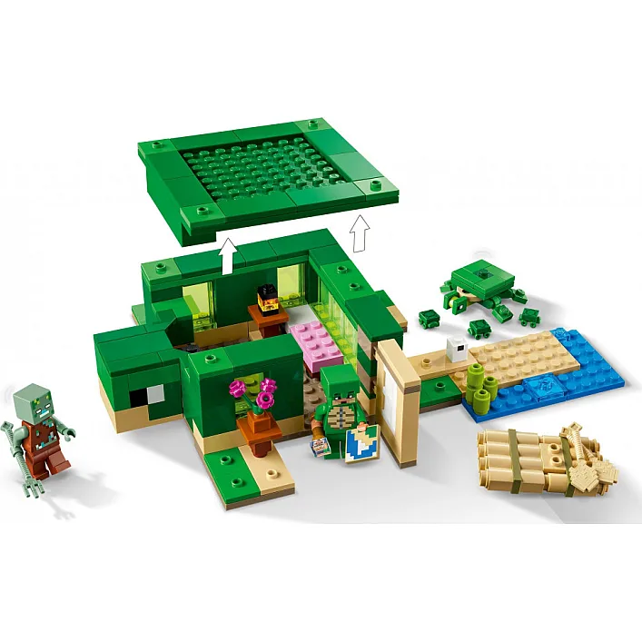 Конструктор LEGO Minecraft Пляжный дом в форме черепахи 234 деталей (21254)