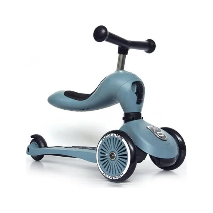 Самокат Scoot&Ride Highwaykick-1 Серо-синий (SR-160629-STEEL)