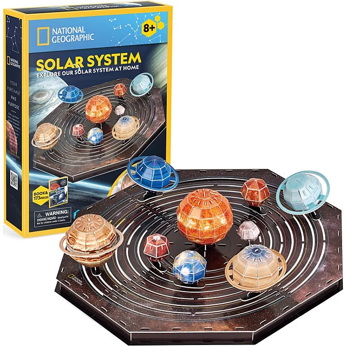 Пазл Cubic Fun Тривимірна головоломка-конструктор Stem Сонячна система (DS1087h)