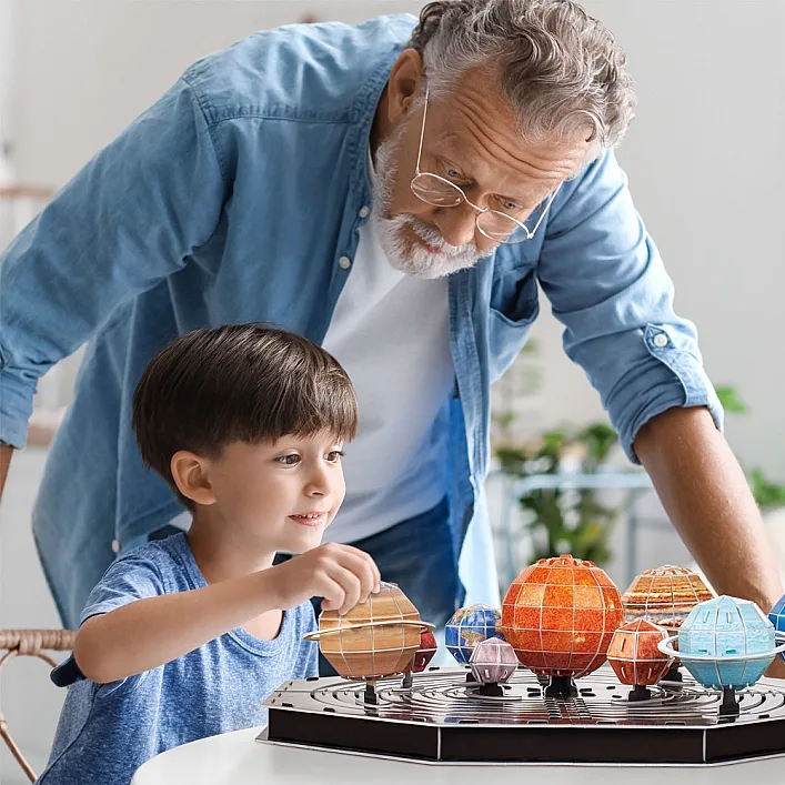 Пазл Cubic Fun Тривимірна головоломка-конструктор Stem Сонячна система (DS1087h)