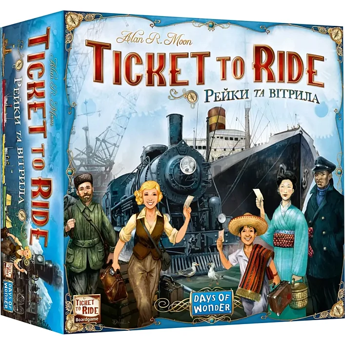 Настільна гра Lord of Boards Квиток на поїзд: Рейки та вітрила (Ticket to Ride: Rails & Sails) українська (LOB2333UA)
