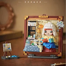 Конструктор LOZ mini Об'ємна картина Служниця зі глечиком молока без фігурок (1289)