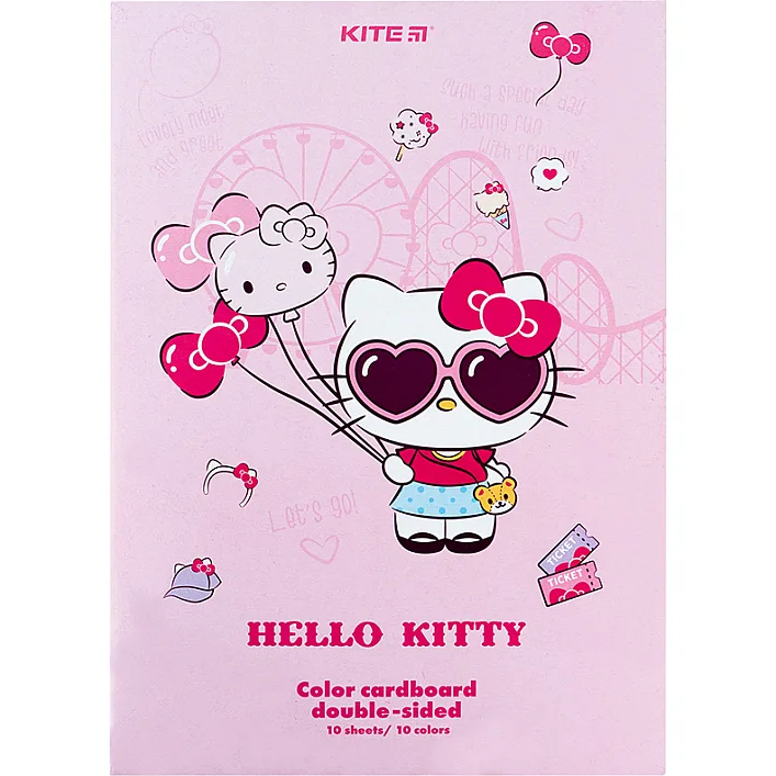 Цветной картон Kite А4 двухсторонний Hello Kitty 10 листов (HK24-255)