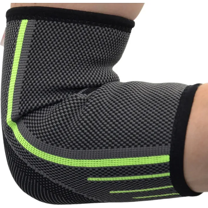 Фиксатор локтя MadMax MFA-283 3D Compressive elbow support Dark grey/Neon green S (MFA-283_S)