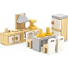 Ігровий набір Viga Toys Дерев'яні меблі для ляльок PolarB Кухня і їдальня (44038)