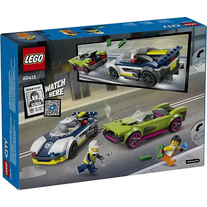 Конструктор LEGO City Преследование маслкара на полицейском автомобиле 213 деталей (60415)