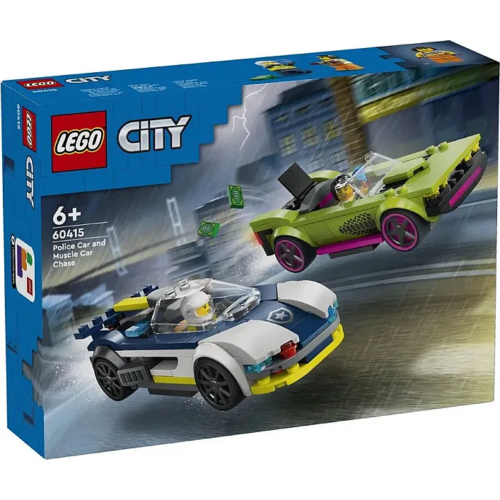 Конструктор LEGO City Преследование маслкара на полицейском автомобиле 213 деталей (60415)