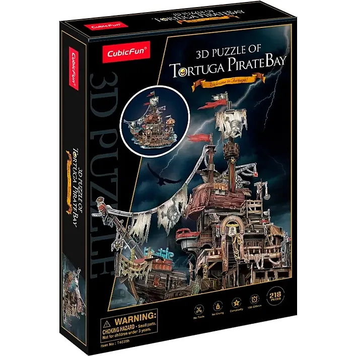 Пазл Cubic Fun 3D Пиратский корабль Тортуга (T4039h)