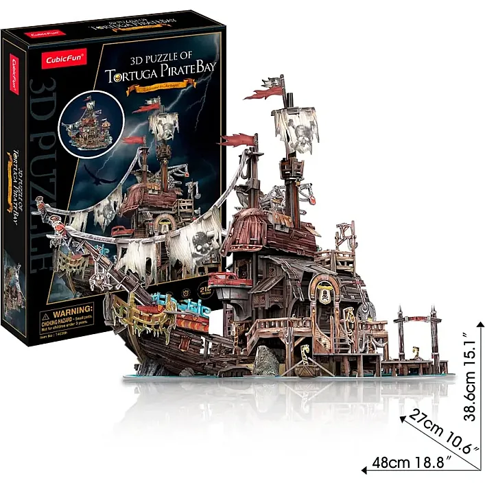 Пазл Cubic Fun 3D Пиратский корабль Тортуга (T4039h)
