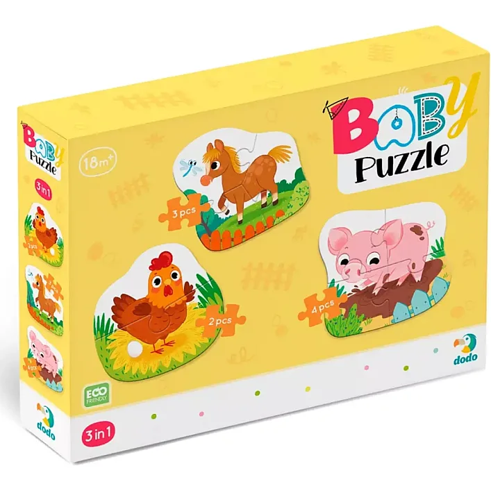 Пазл DoDo 3 в 1 День на фермі (300394)