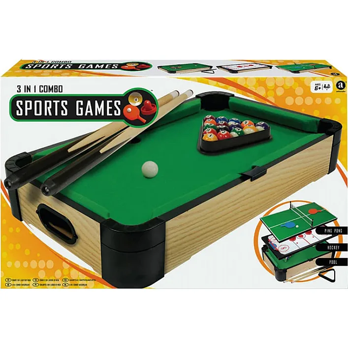 Настольная игра Merchant Ambassador 3 в1(бильярд/теннис/хоккей) 50 см (6336635)