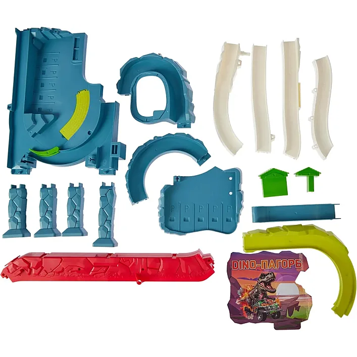 Игровой набор ZIPP Toys Dino автотрек-вулкан электрический, 8 машинок (5505A)