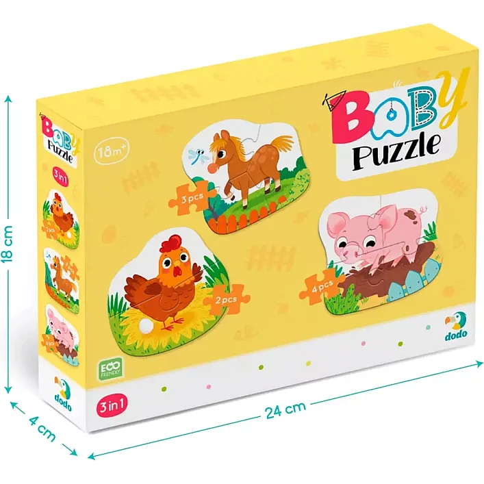 Пазл DoDo 3 в 1 День на фермі (300394)