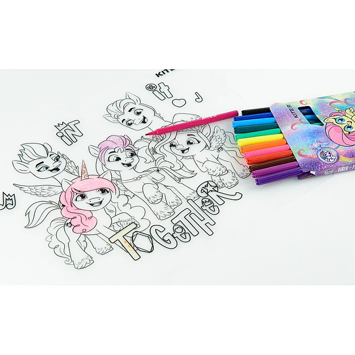 Підкладка настільна Kite силіконова розмальовка My Little Pony, 30х40см (LP22-424)