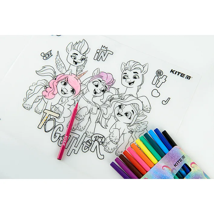 Підкладка настільна Kite силіконова розмальовка My Little Pony, 30х40см (LP22-424)