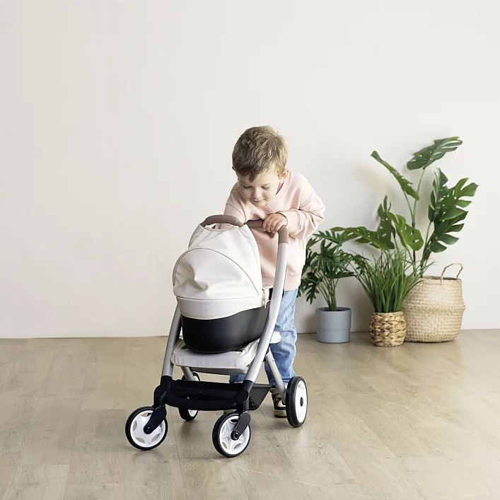 Коляска для ляльок Smoby Maxi-Cosi 3 в 1. Айворі зі знімною люлькою, 55 x 39 x 64 см, 3+ (7600253122)