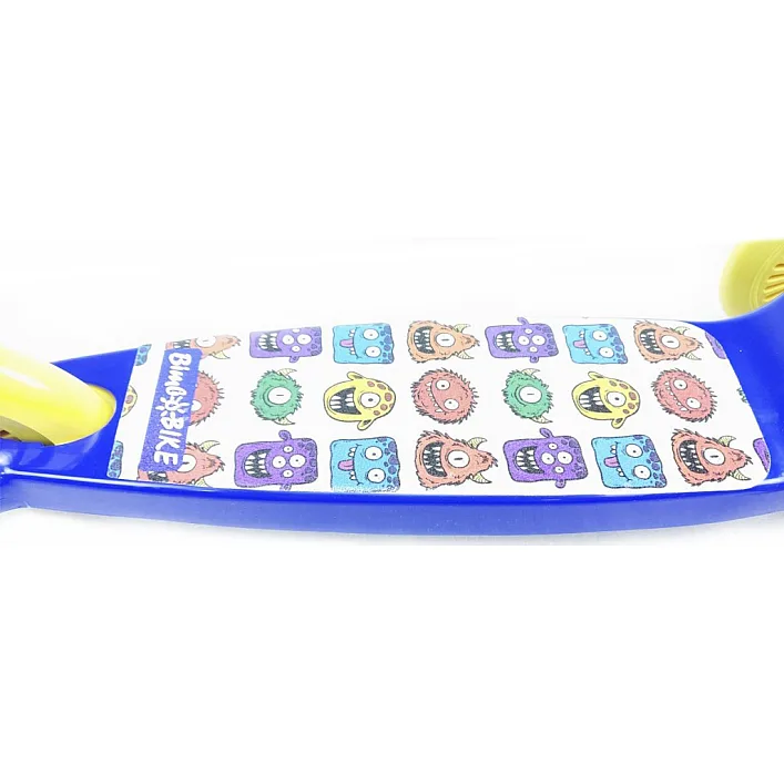 Самокат Bimbo Bike Monsters 12` с регулировкой высоты Сине-желтый (75803-IS)