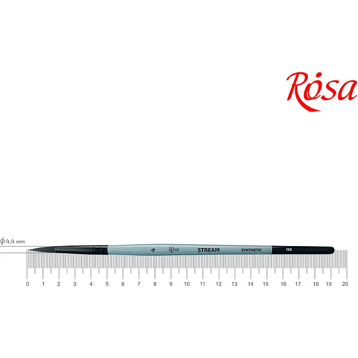 Кисточка для рисования Rosa Синтетика круглая, STREAM 132, № 4 (4823098517207)