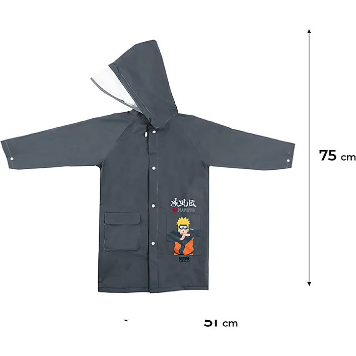 Дощовик дитячий Kite Naruto, M 130-145 см Сірий (NR24-2600M)