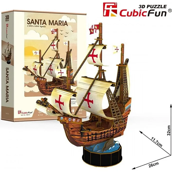 Пазл Cubic Fun Трехмерная головоломка-конструктор Санта Мария (T4031h)