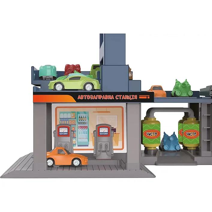Игровой набор ZIPP Toys Dino автотрек-городская развязка электрический, 8 машинок (6603A)