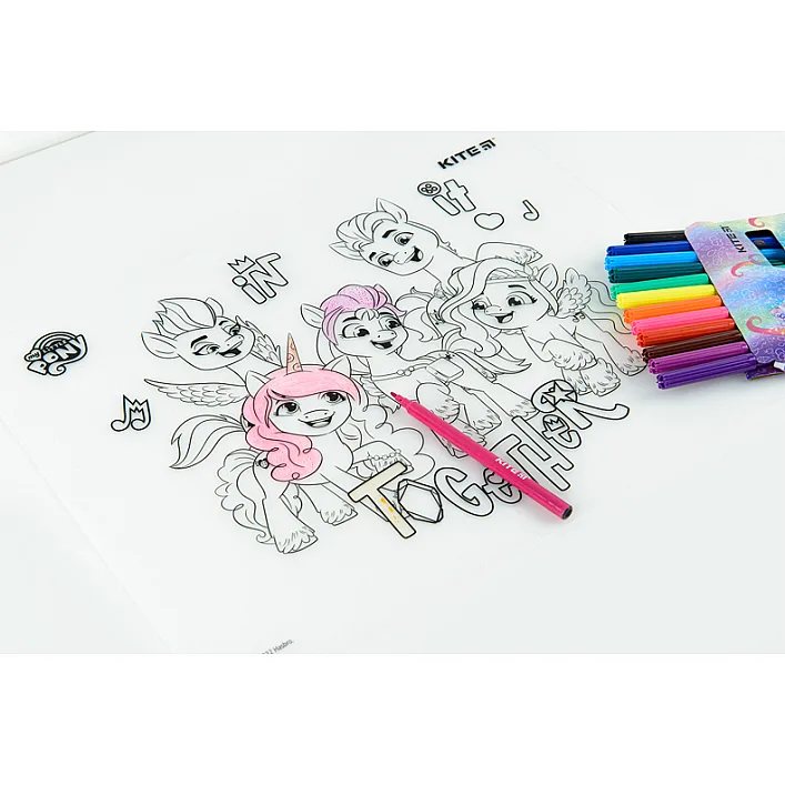 Підкладка настільна Kite силіконова розмальовка My Little Pony, 30х40см (LP22-424)