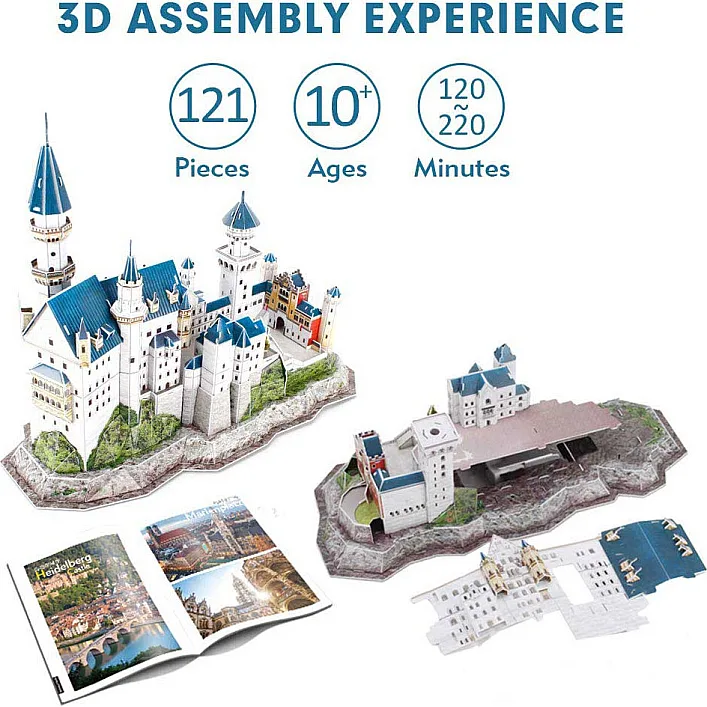 Пазл Cubic Fun Тривимірна головоломка-конструктор National Geographic Замок Нойшванштайн (DS0990h)