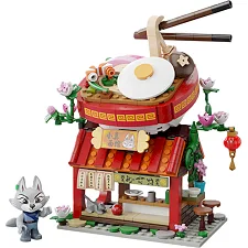 Конструктор Pantasy Kung Fu Panda Кунгфу Панда Мини Вид на улицу - Раменная лавка Чжена (86506)