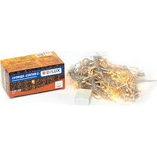 Гирлянда Delux Curtain С 240LED 2х2 м теплый белый/прозрачный IP20 (90017991)