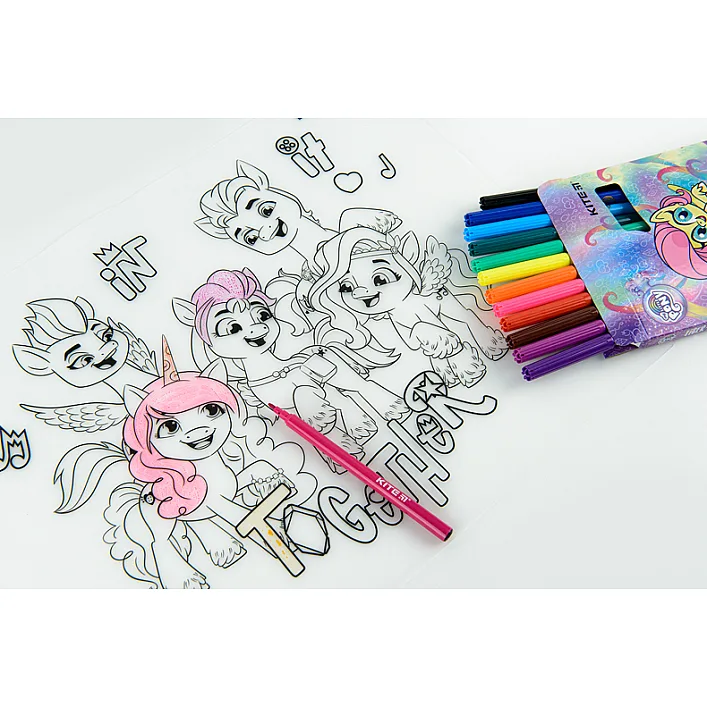 Підкладка настільна Kite силіконова розмальовка My Little Pony, 30х40см (LP22-424)