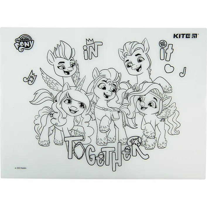 Підкладка настільна Kite силіконова розмальовка My Little Pony, 30х40см (LP22-424)