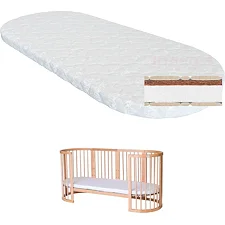 Матрас для детской кроватки Ingvart Smart Bed Oval кокос+поролон, 60х72 см (2100083000008)