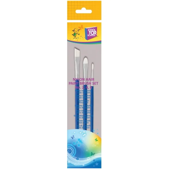 Кисточка для рисования Cool For School набор Fantasy 3 шт (2,4,6) ворс нейлон (CF60826/MX60826)