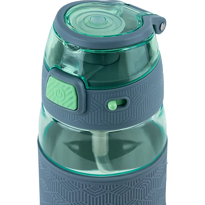 Поильник-непроливайка Kite 600 мл, зелено-серая (K24-1201-2)