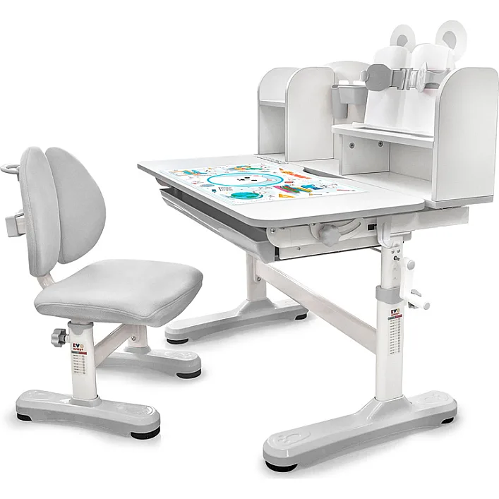 Парта зі стільцем Evo-kids Panda XL grey (BD-29 G)