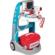 Игровой набор Smoby Медицинская мобильная клиника со звуковыми и световыми эффектами, 16 аксессуаров (340207)