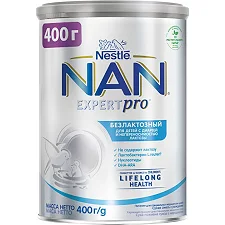 Детская смесь Nestle NAN Безлактозная с рождения 400 г (7613031568147)