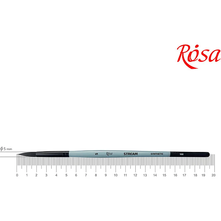 Кисточка для рисования Rosa Синтетика круглая, STREAM 132, № 5 (4823098517191)